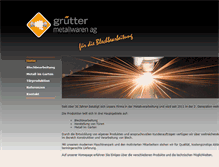 Tablet Screenshot of gruettermetallwaren.ch